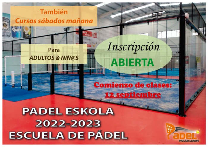 Escuela Pádel Adultos y Niñ@s 2022-2023