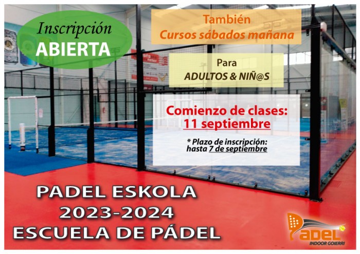 Escuela Pádel Adultos y Niñ@s 2023-2024