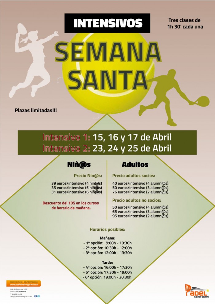 Intensivos Semana Santa 2019