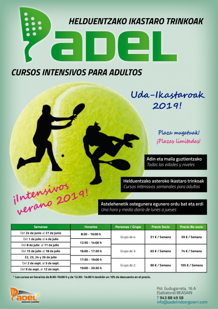 Intensivos Verano Adultos 2019
